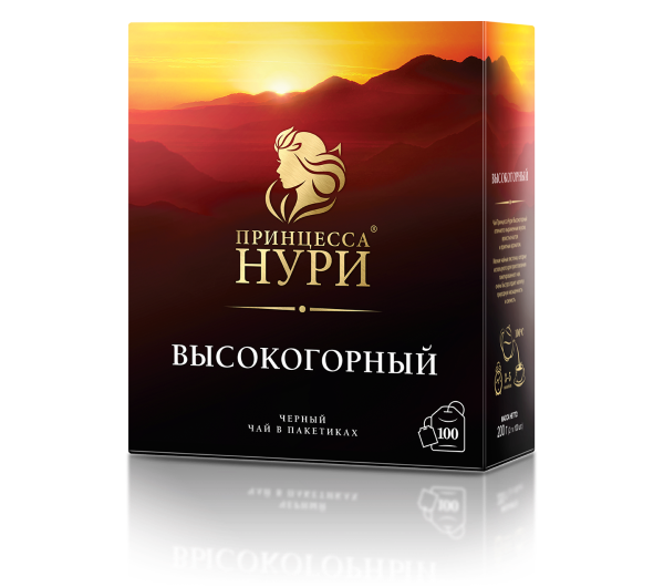 Высокогорный черный чай «Принцесса Нури»: 25,50 и 100 пакетиков